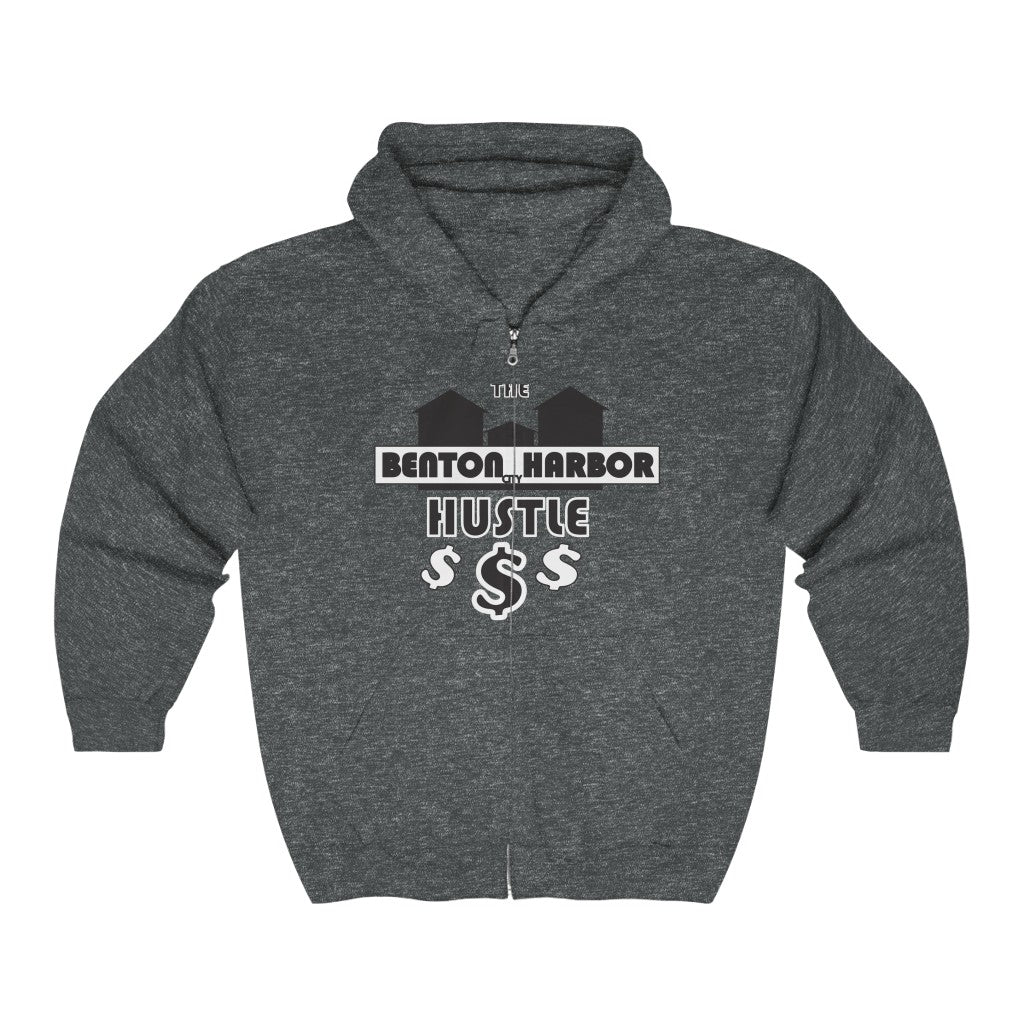 Benton harbor city hustleUnisex Heavy Blend™ Full Zip Hooded Sweatshirt