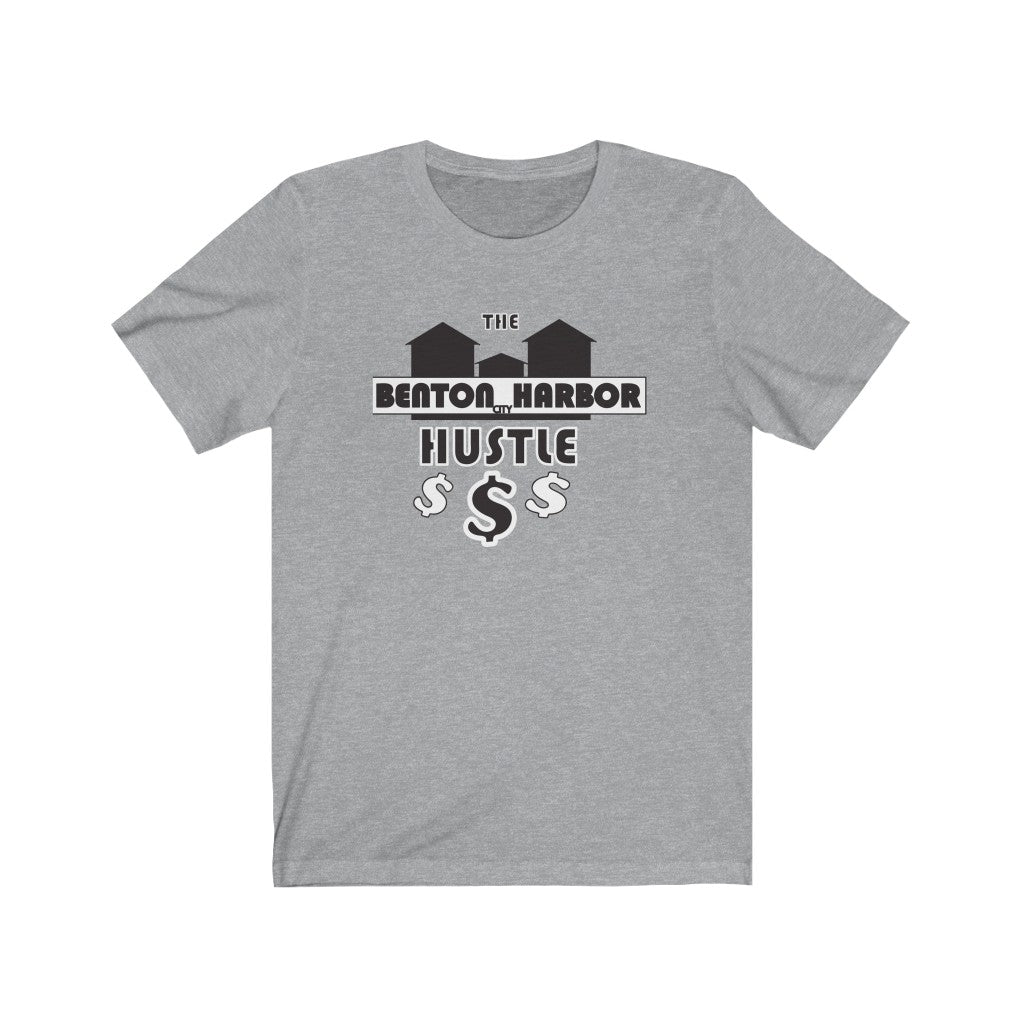 The Benton Harbor city Hustle Unisex Jersey Short Sleeve Tee