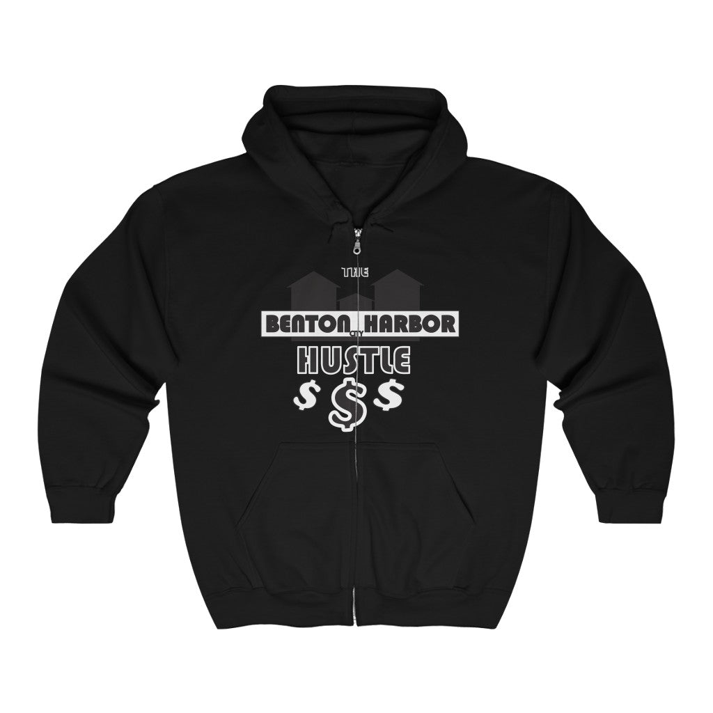 Benton harbor city hustleUnisex Heavy Blend™ Full Zip Hooded Sweatshirt