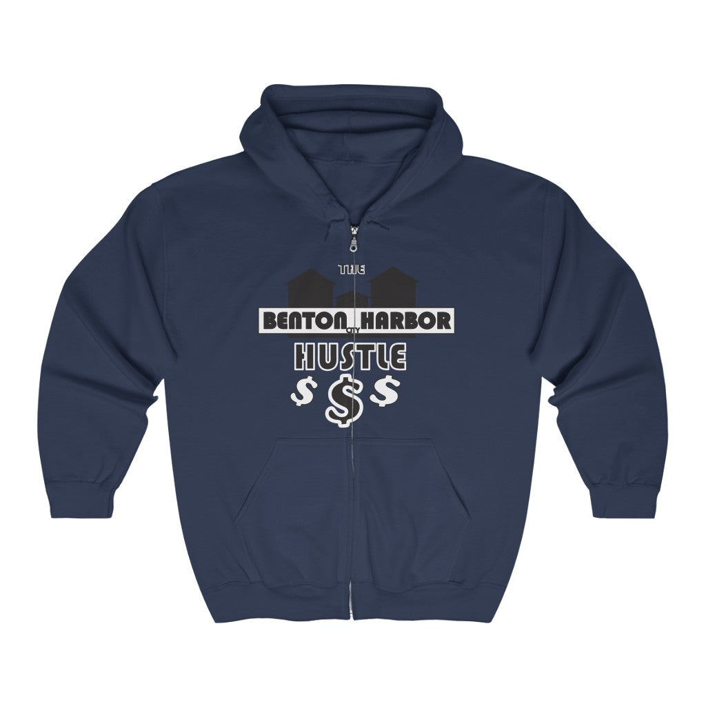 Benton harbor city hustleUnisex Heavy Blend™ Full Zip Hooded Sweatshirt