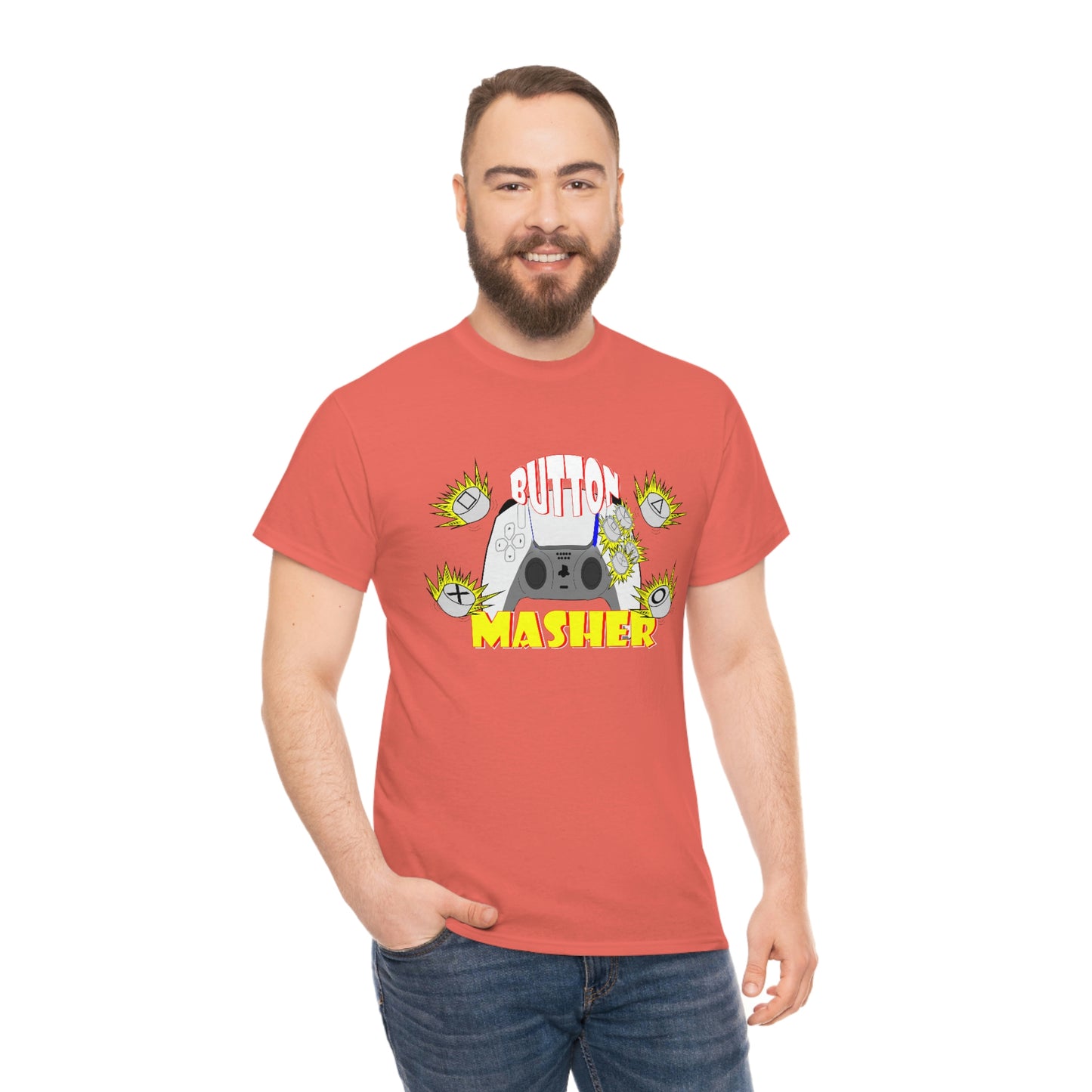 Button Masher [Ps] Unisex Heavy Cotton Tee