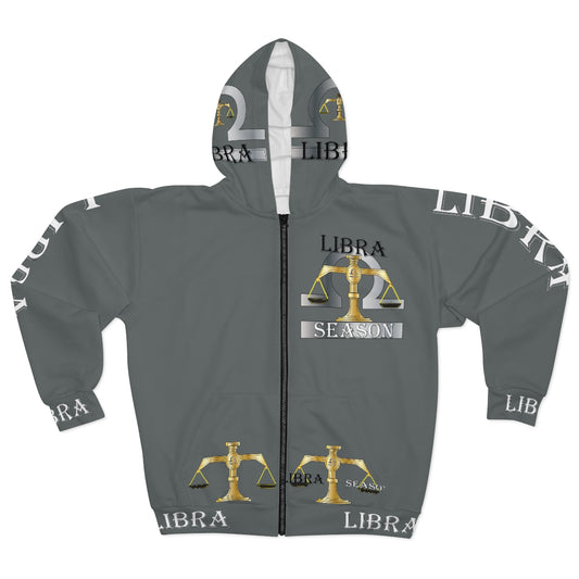 Libra AOP Unisex Zip Hoodie