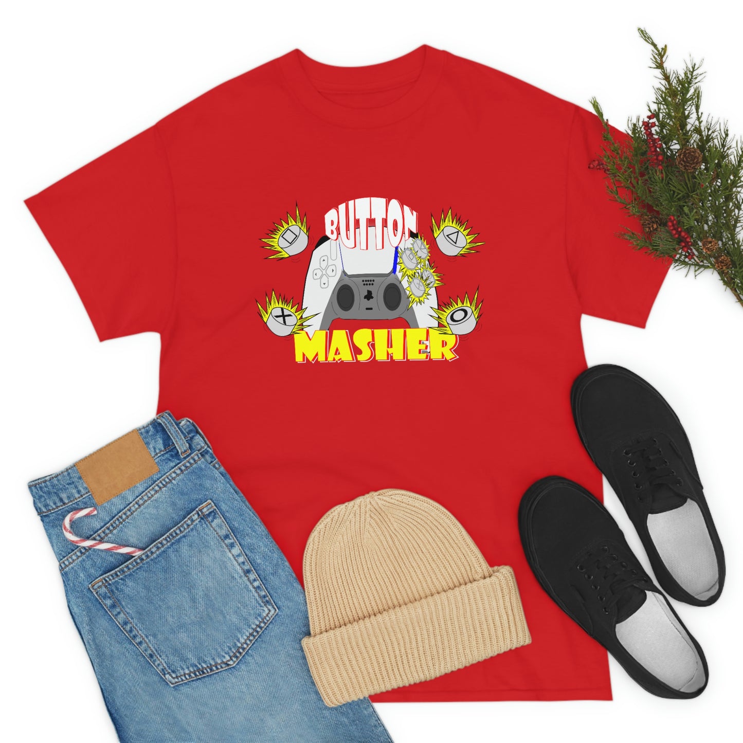 Button Masher [Ps] Unisex Heavy Cotton Tee