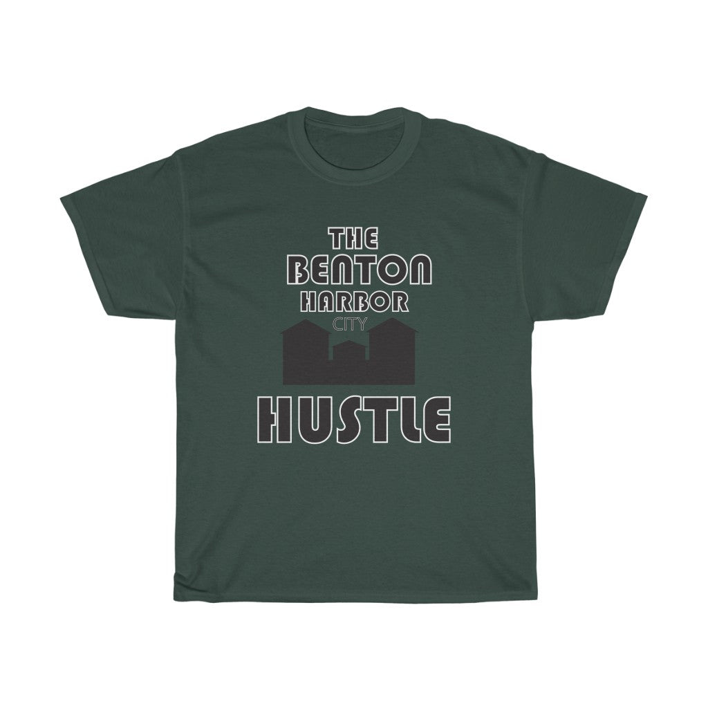 The Benton Harbor city Hustle Unisex Heavy Cotton Tee