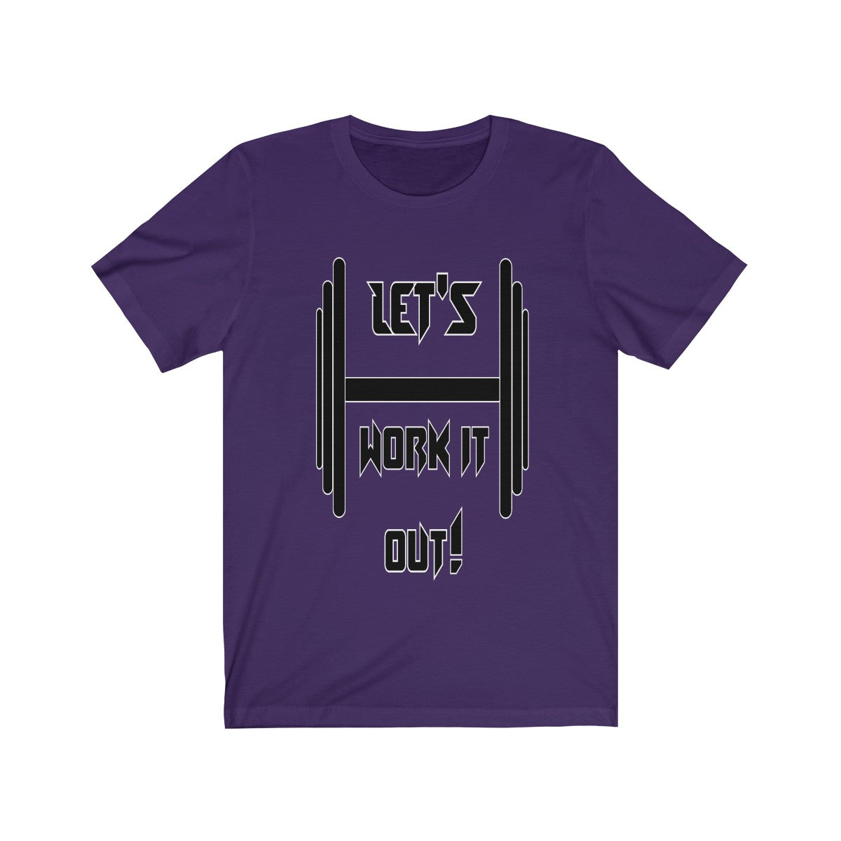 Let's work it out [black]Unisex Jersey Short Sleeve Tee