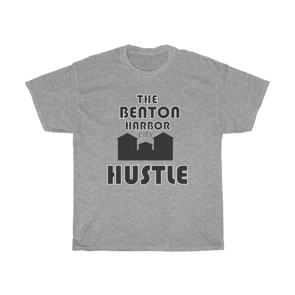 The Benton Harbor city Hustle Unisex Heavy Cotton Tee