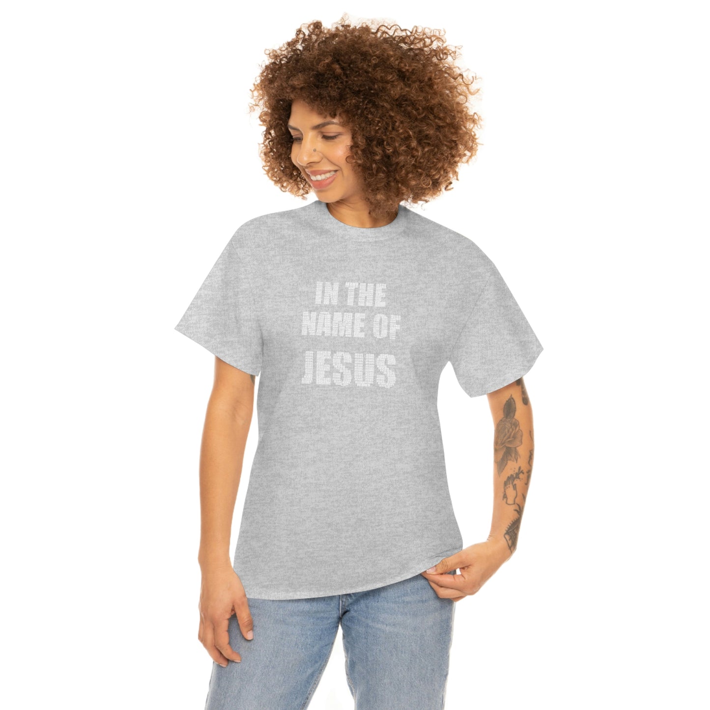 In the name of Jesus Unisex Heavy Cotton Tee