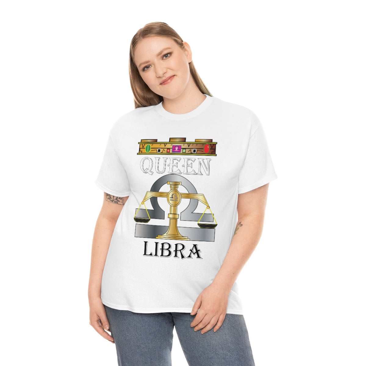 Queen Libra Unisex Heavy Cotton Tee