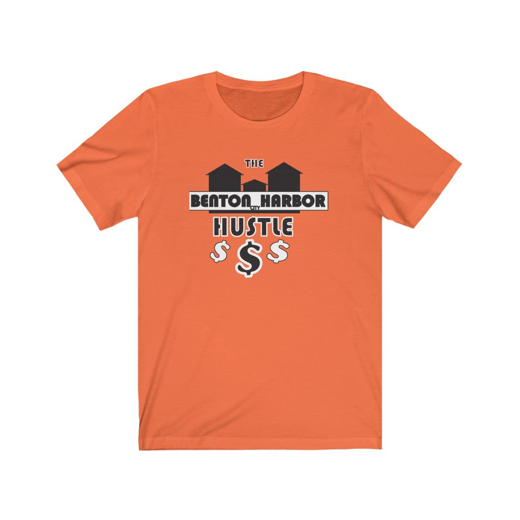 The Benton Harbor city Hustle Unisex Jersey Short Sleeve Tee