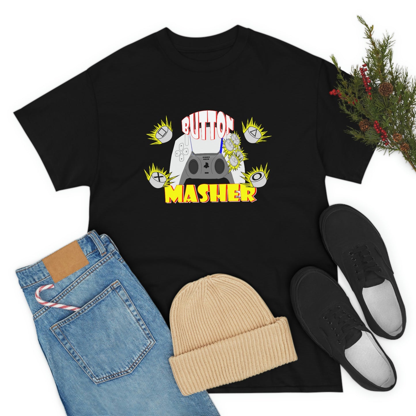 Button Masher [Ps] Unisex Heavy Cotton Tee