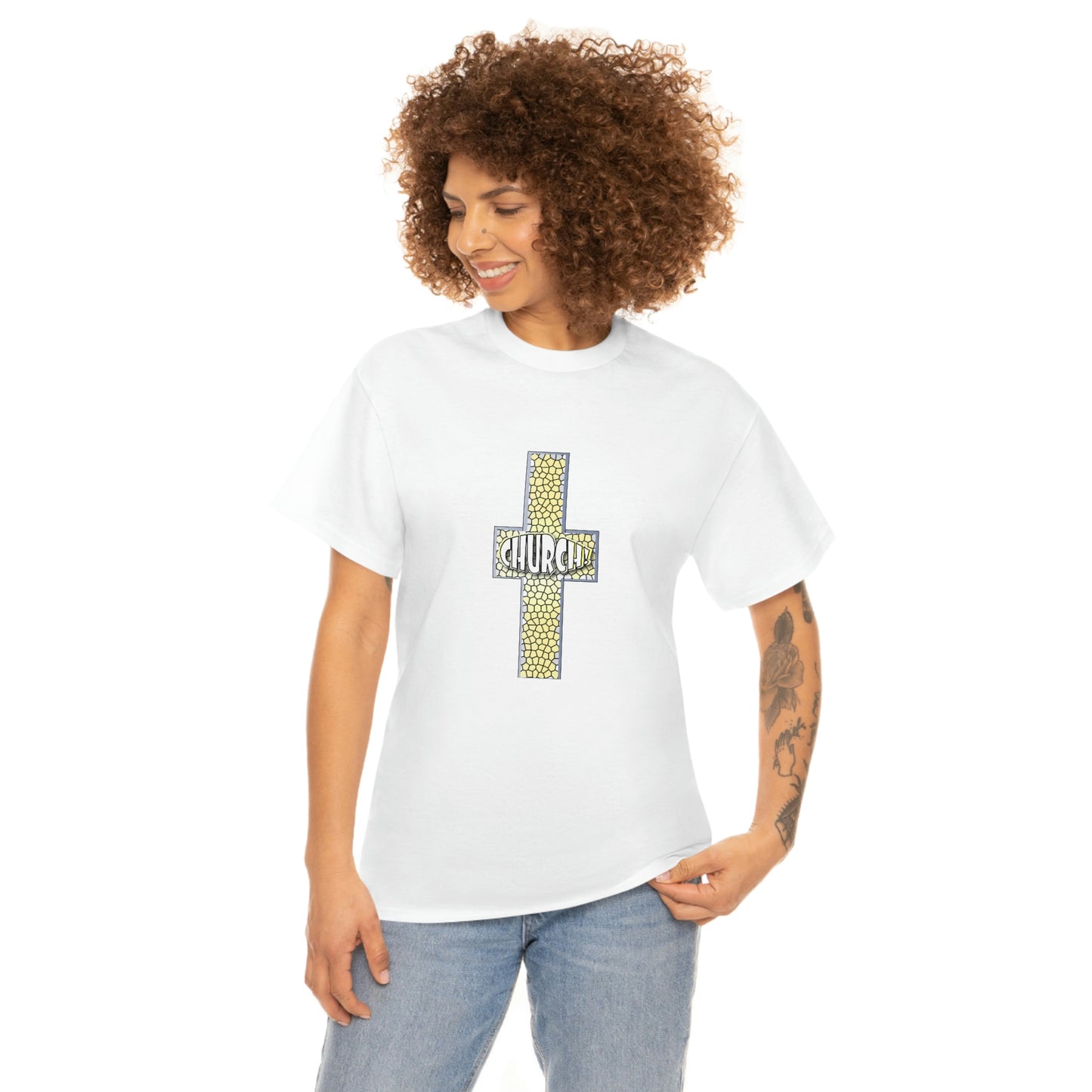 Church[cross] Unisex Heavy Cotton Tee