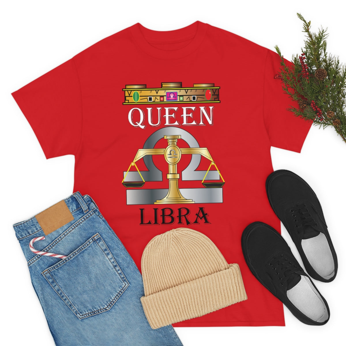 Queen Libra Unisex Heavy Cotton Tee