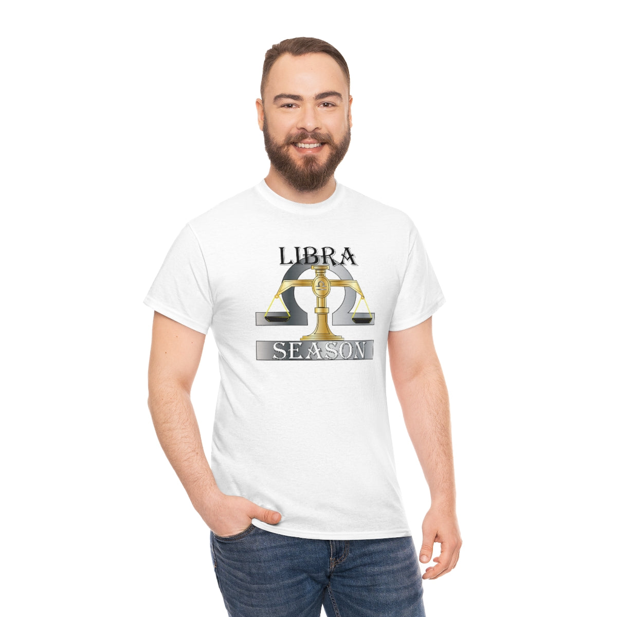 Libra season Unisex Heavy Cotton Tee