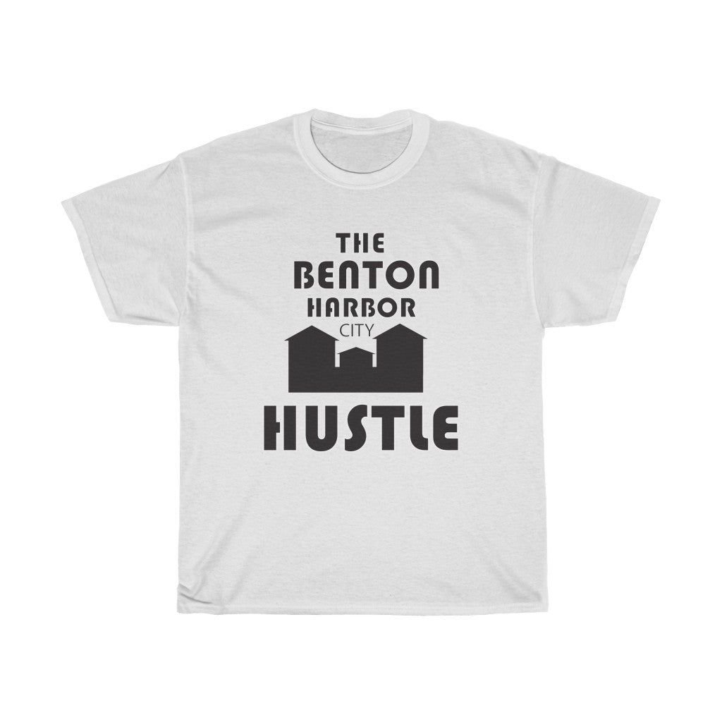 The Benton Harbor city Hustle Unisex Heavy Cotton Tee