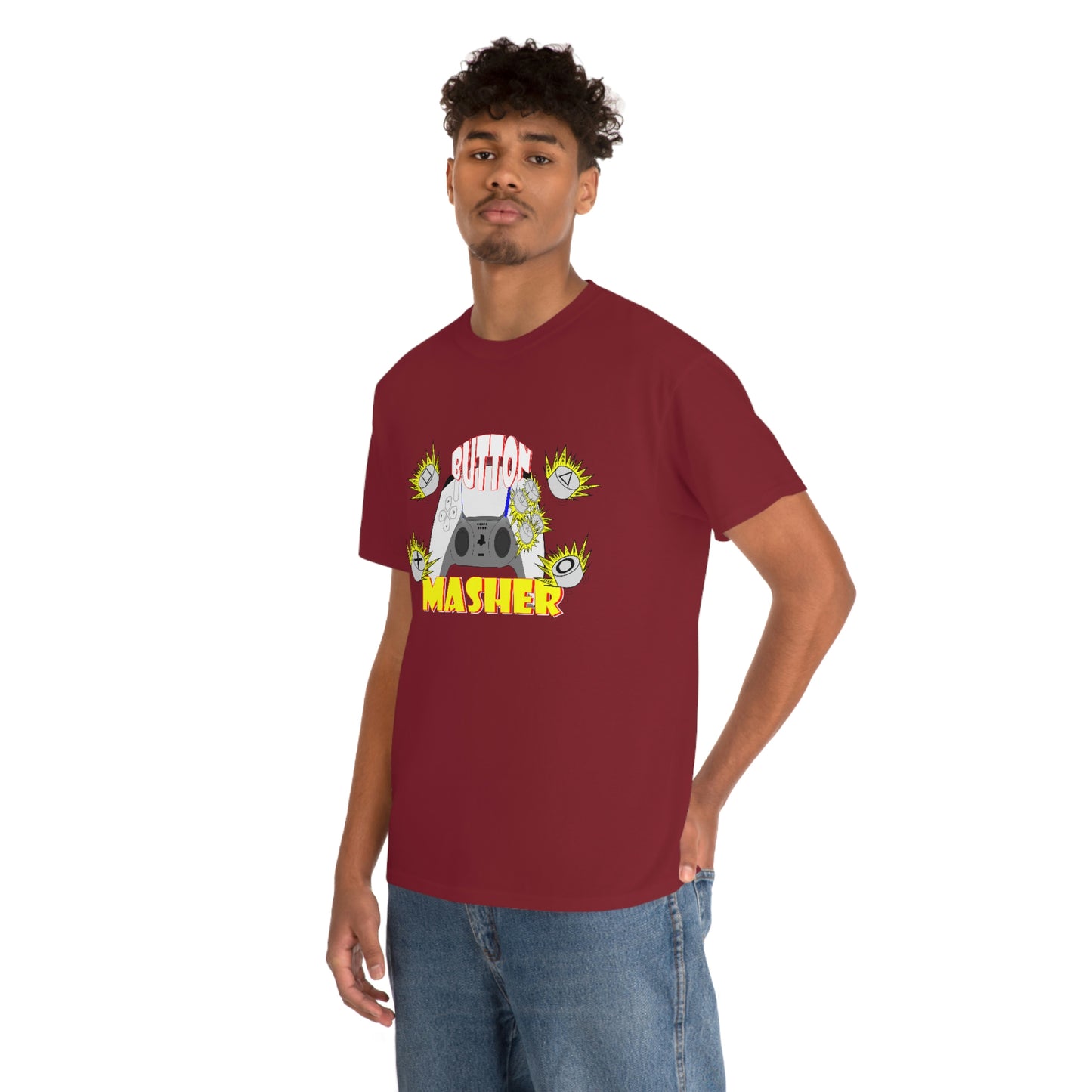 Button Masher [Ps] Unisex Heavy Cotton Tee